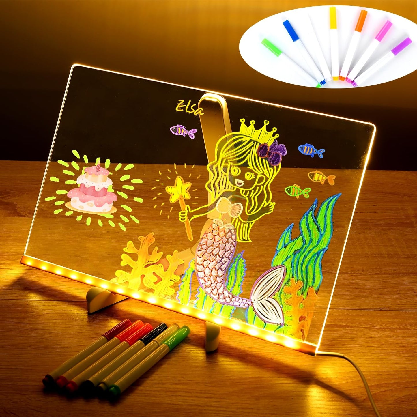 LED Glow Drawing  Board for Kids