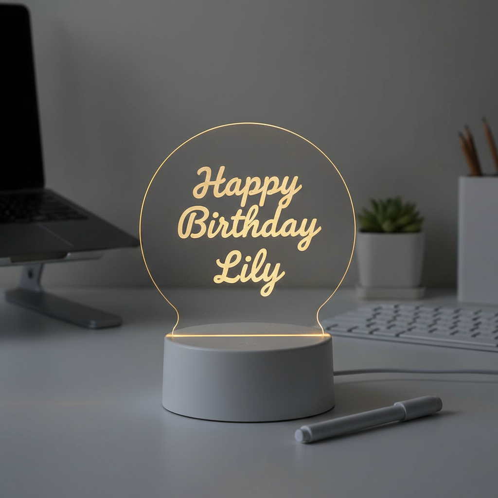 LED Glow Drawing Board D Shape for Kids