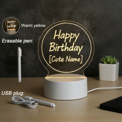 LED Glow Drawing Board D Shape for Kids